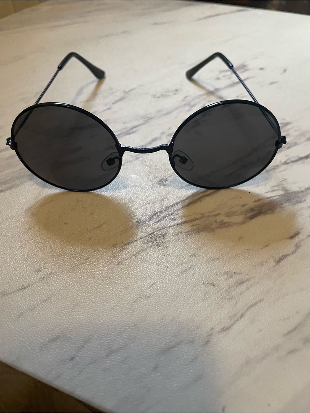 Women’s Black Round Metal Sunglasses — Sleek Everyday Shades